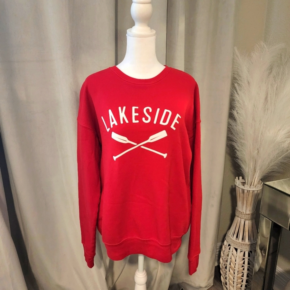 Kiel James Patrick Red Lakeside Crewneck Sweatshirt Size S